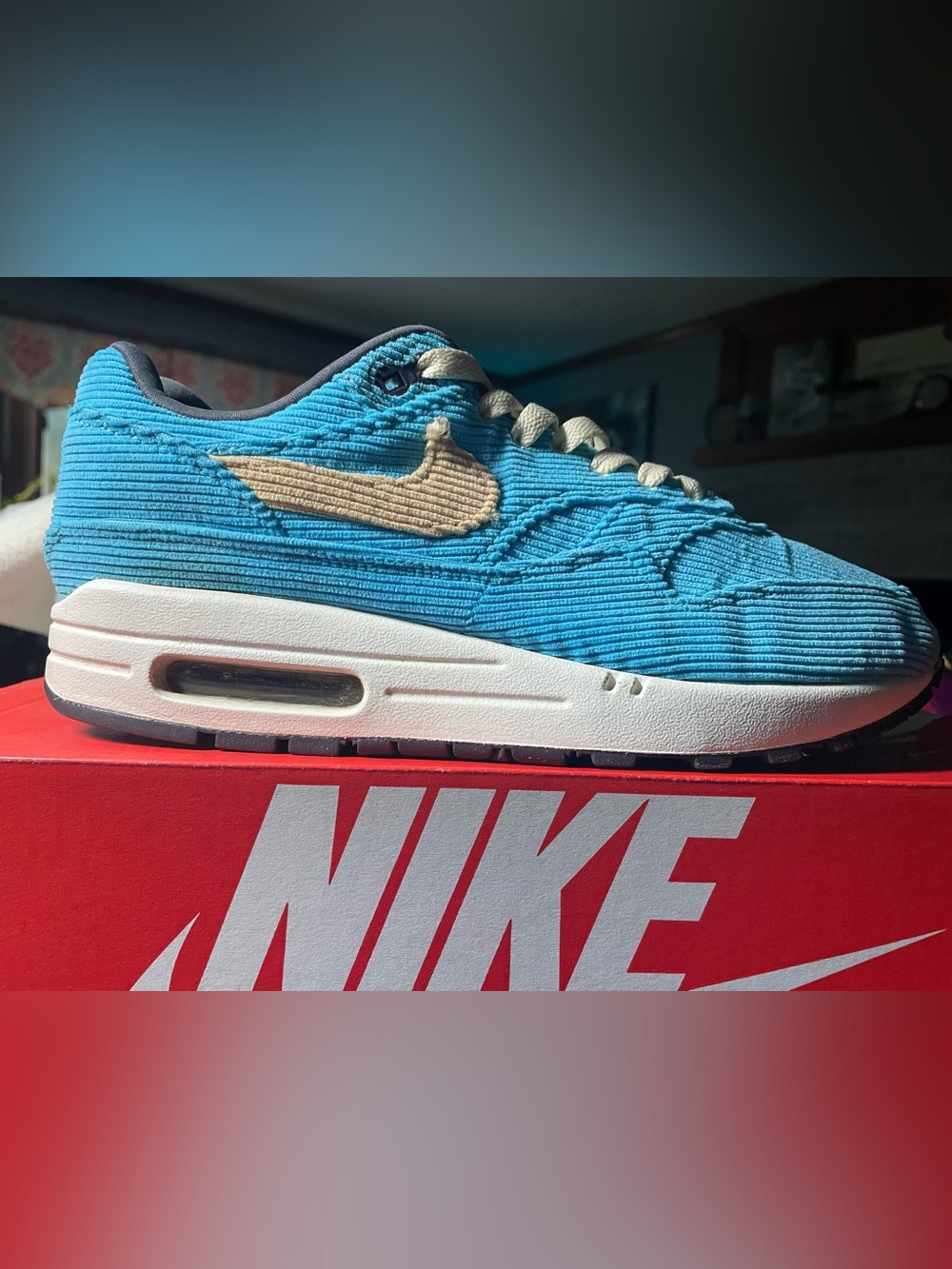 Nike Air Max 1 Corduroy Baltic Blue 8M-9.5W